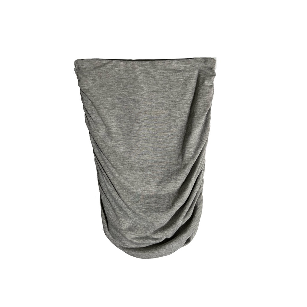 Gray Strapless Top